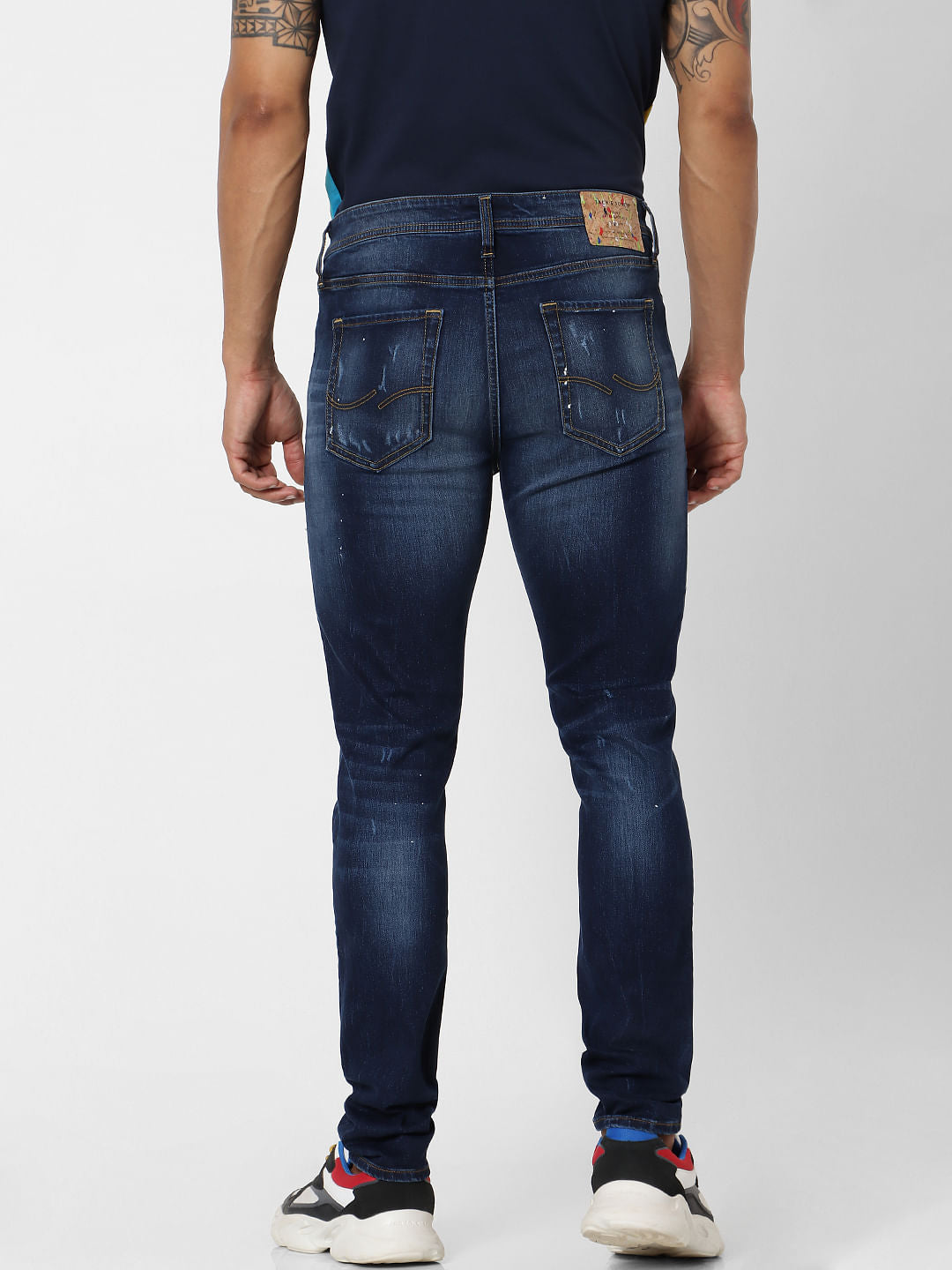 Blue Low Rise Liam Distressed Skinny Fit Jeans