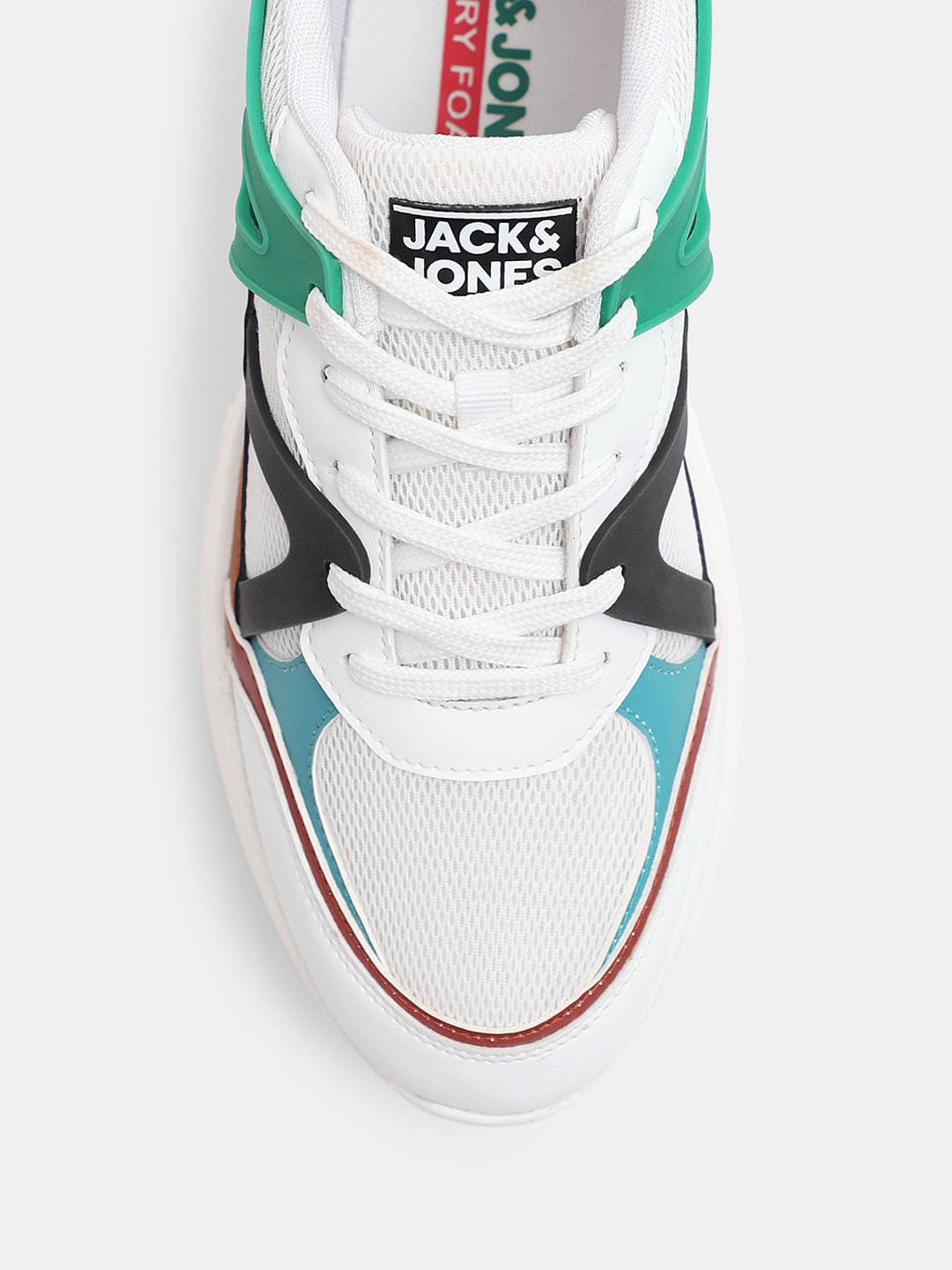 Bright White Colourblocked Chunky Sneakers