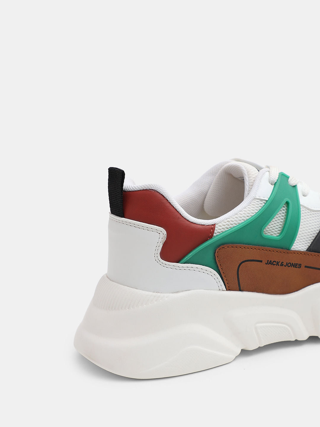 Bright White Colourblocked Chunky Sneakers