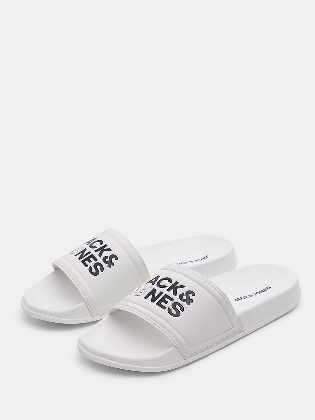 White Doggo Print Sliders