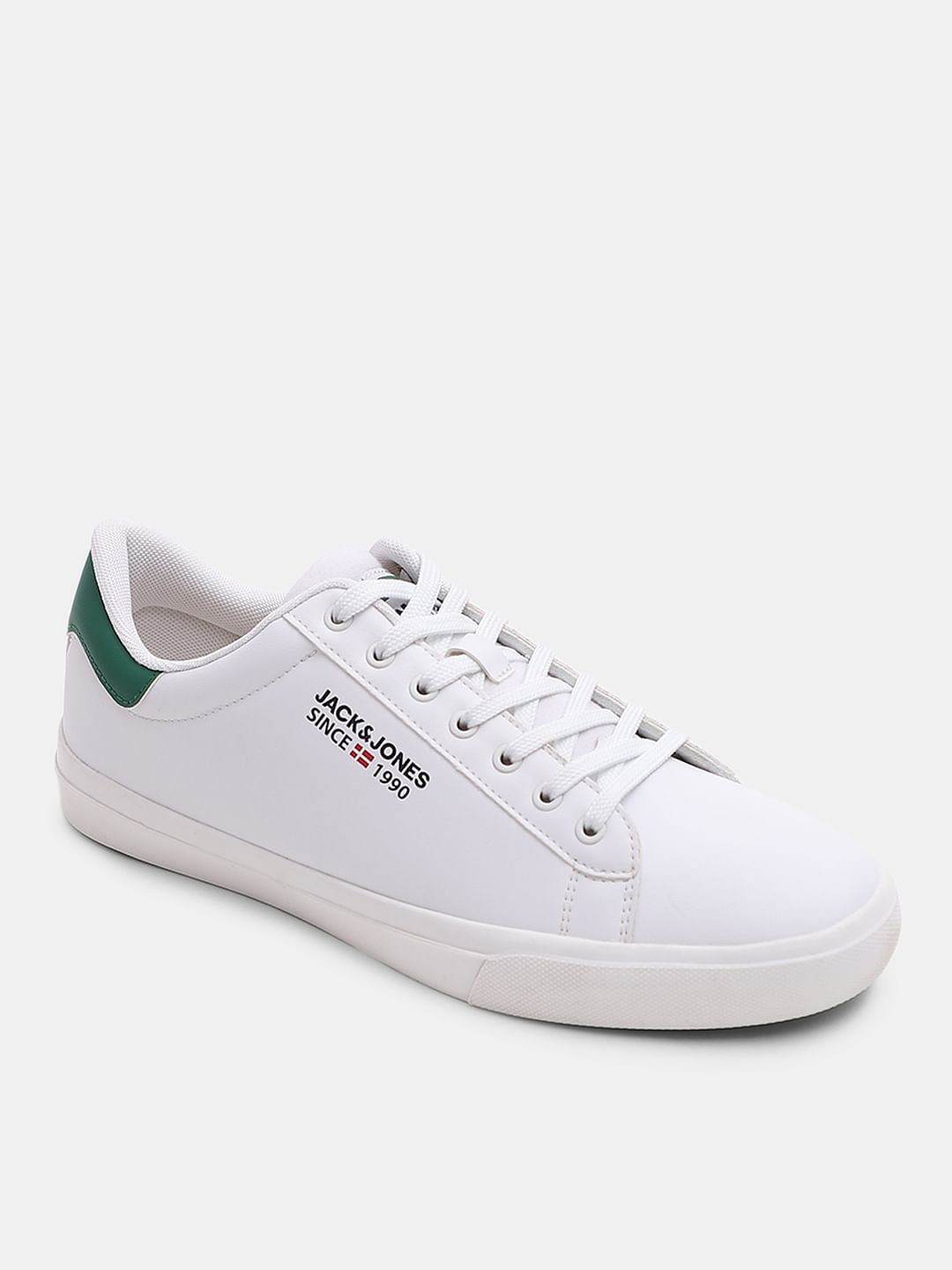 WHITE LACE UP SNEAKERS