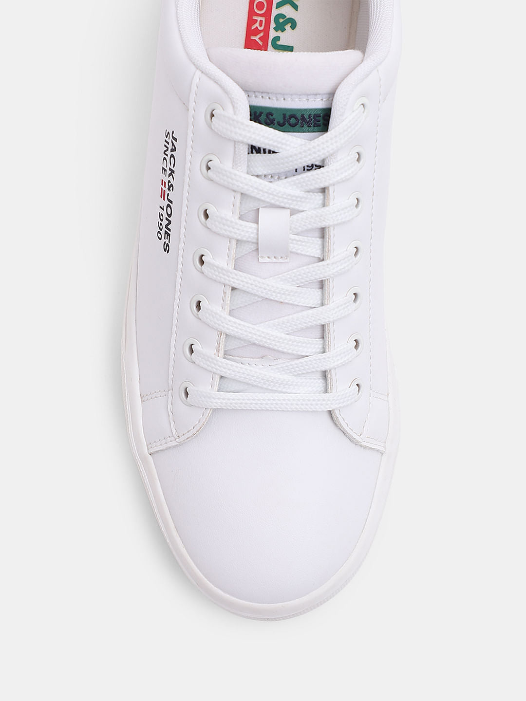 WHITE LACE UP SNEAKERS