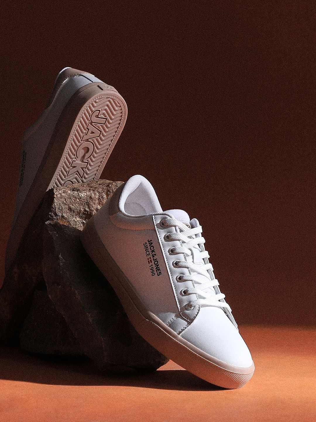 White PU Casual Sneakers - 40