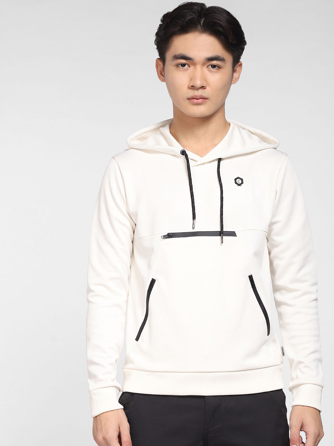 White Hooded Co-ord Sweatshirt