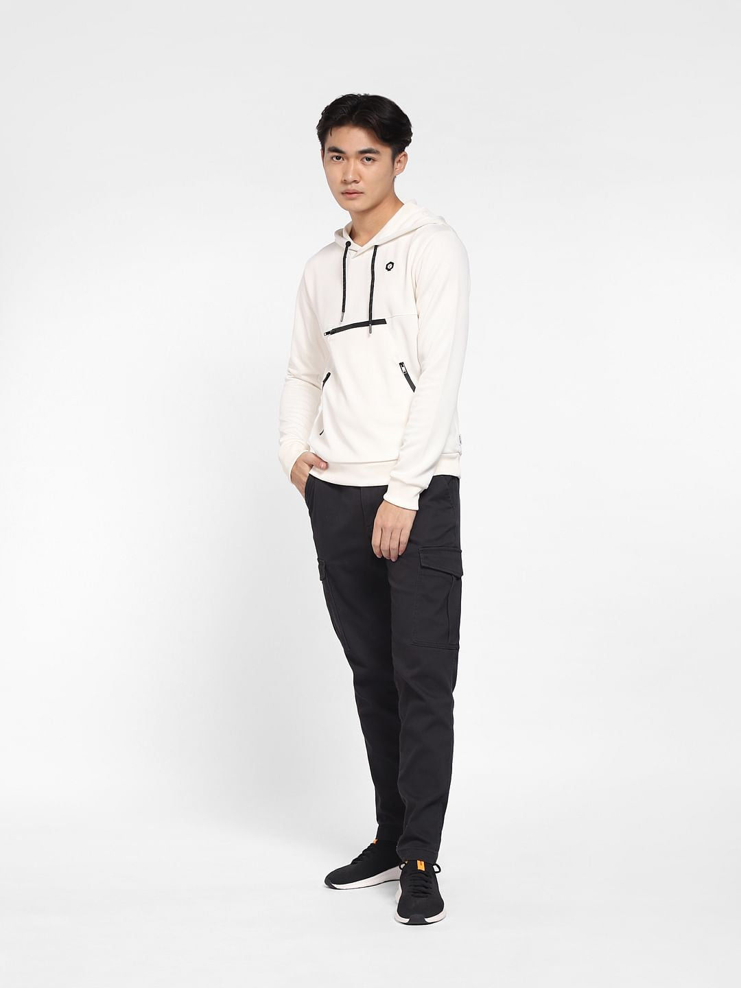 White Hooded Co-ord Sweatshirt