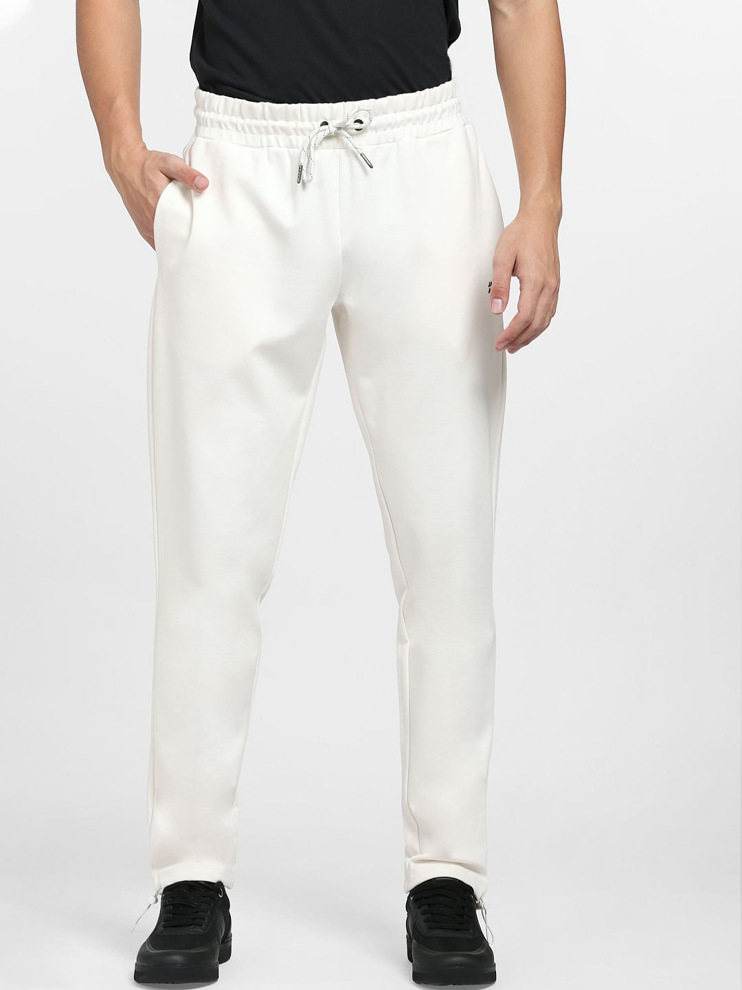 White Mid Rise Sweatpants