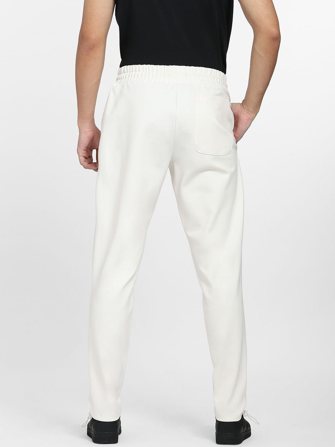 White Mid Rise Sweatpants