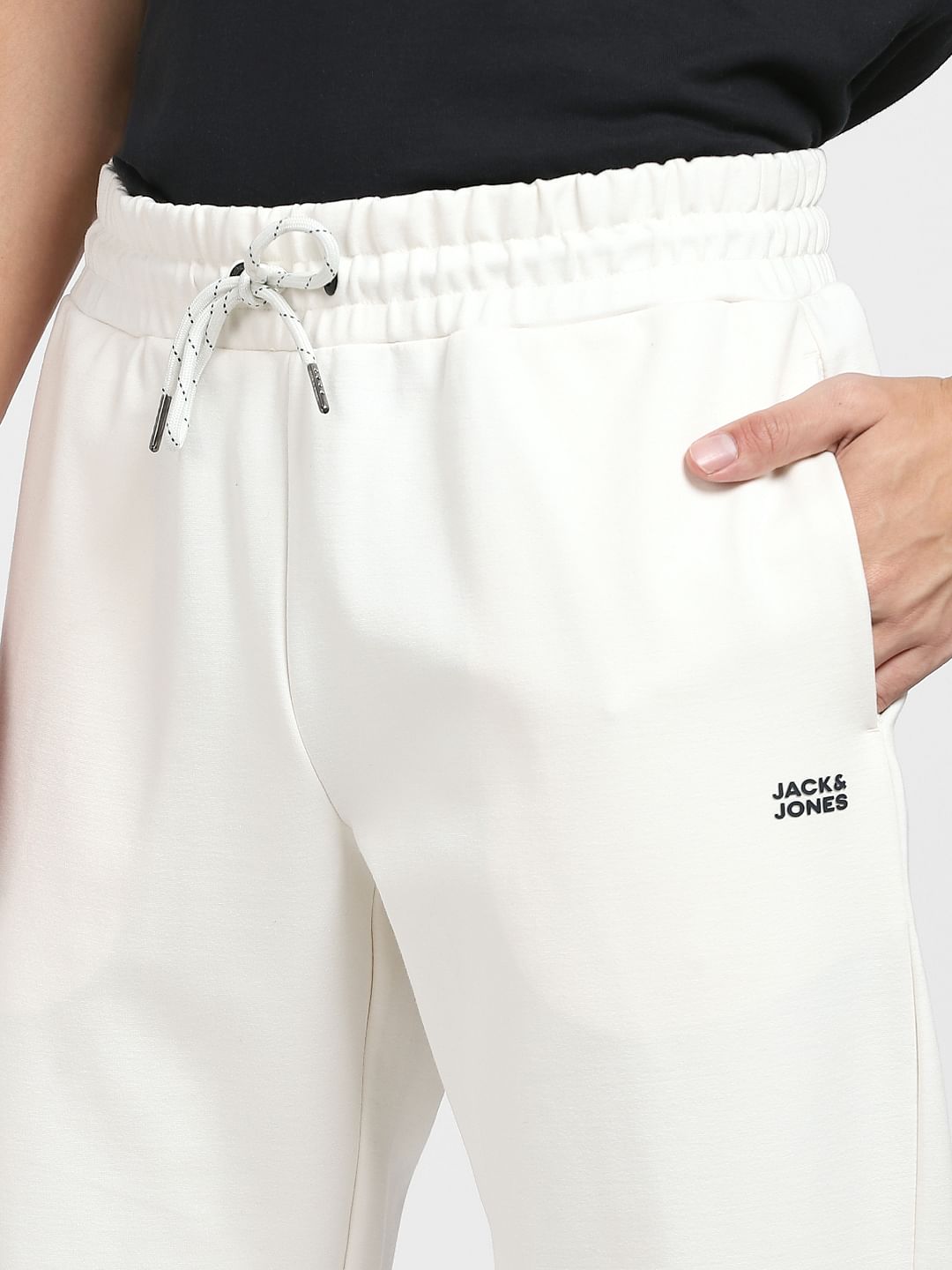 White Mid Rise Sweatpants