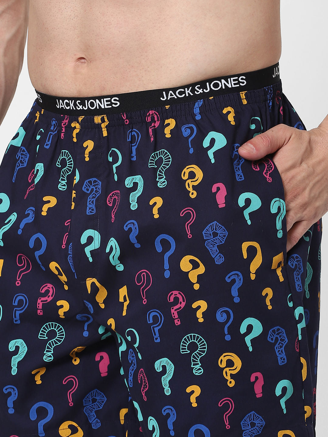 Blue Question Mark Printed Boxers