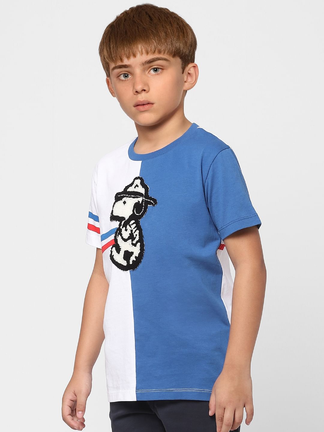 Boys X PEANUTS Blue Snoopy Graphic Print T-shirt