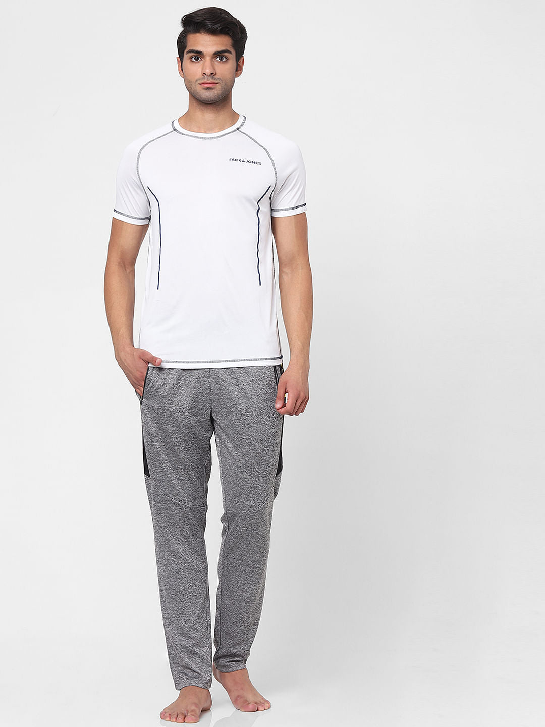 White Crew Neck Gym T-shirt