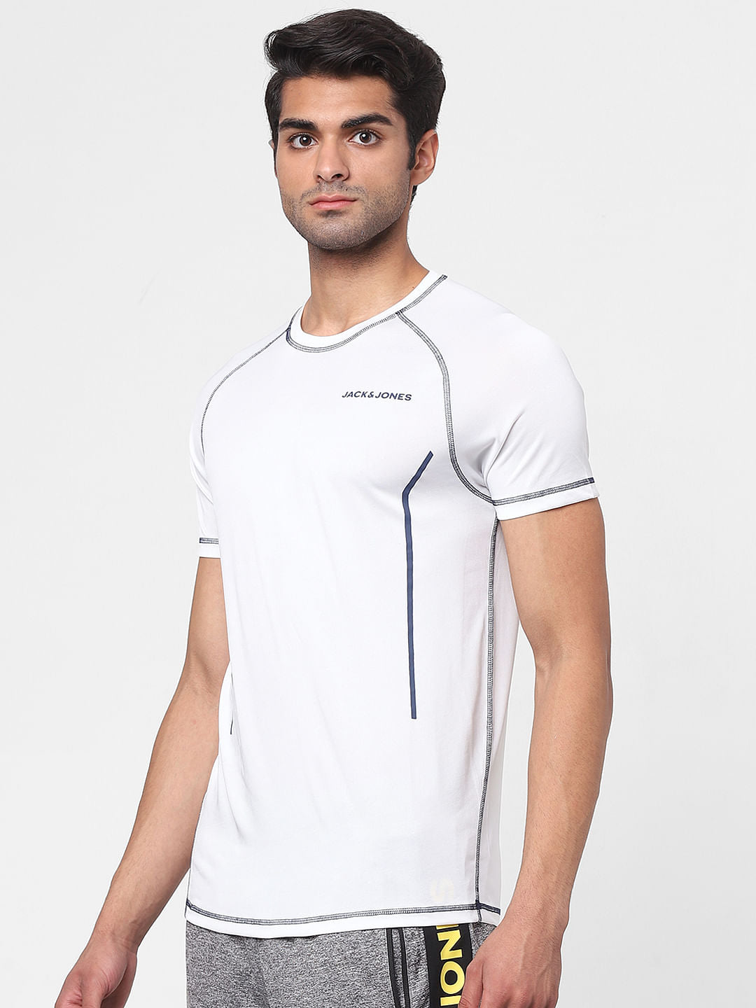 White Crew Neck Gym T-shirt