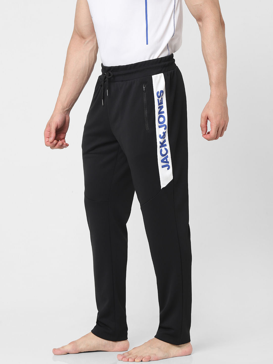 Black Patterned Trackpants