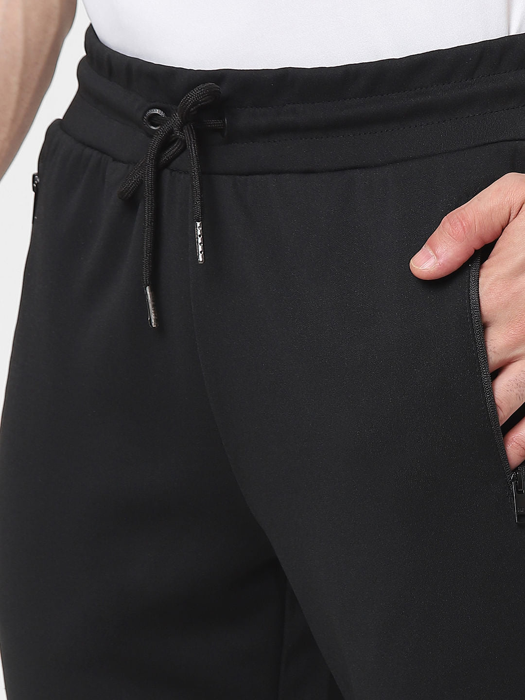 Black Patterned Trackpants