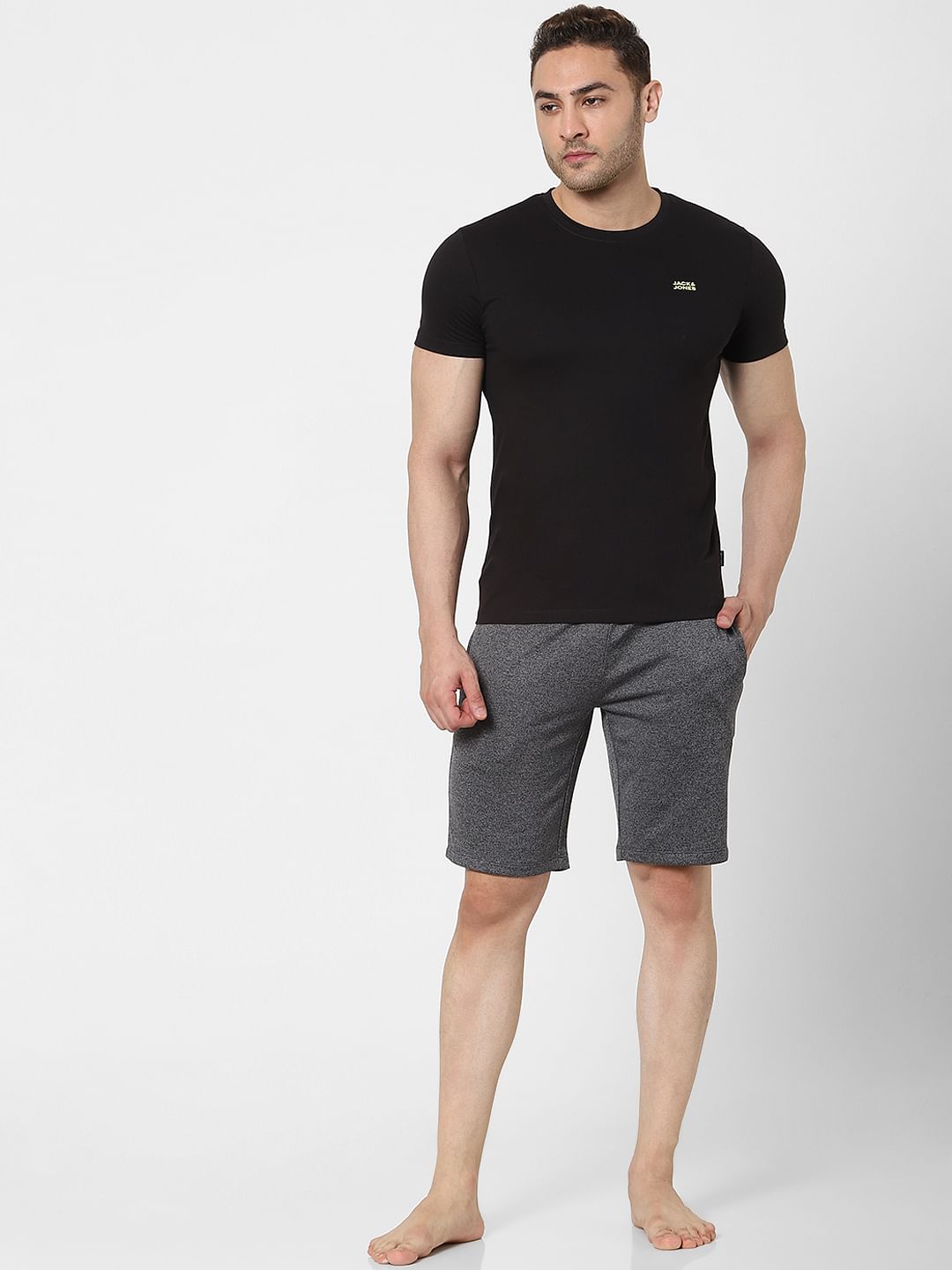 Black Crew Neck T-shirt - S