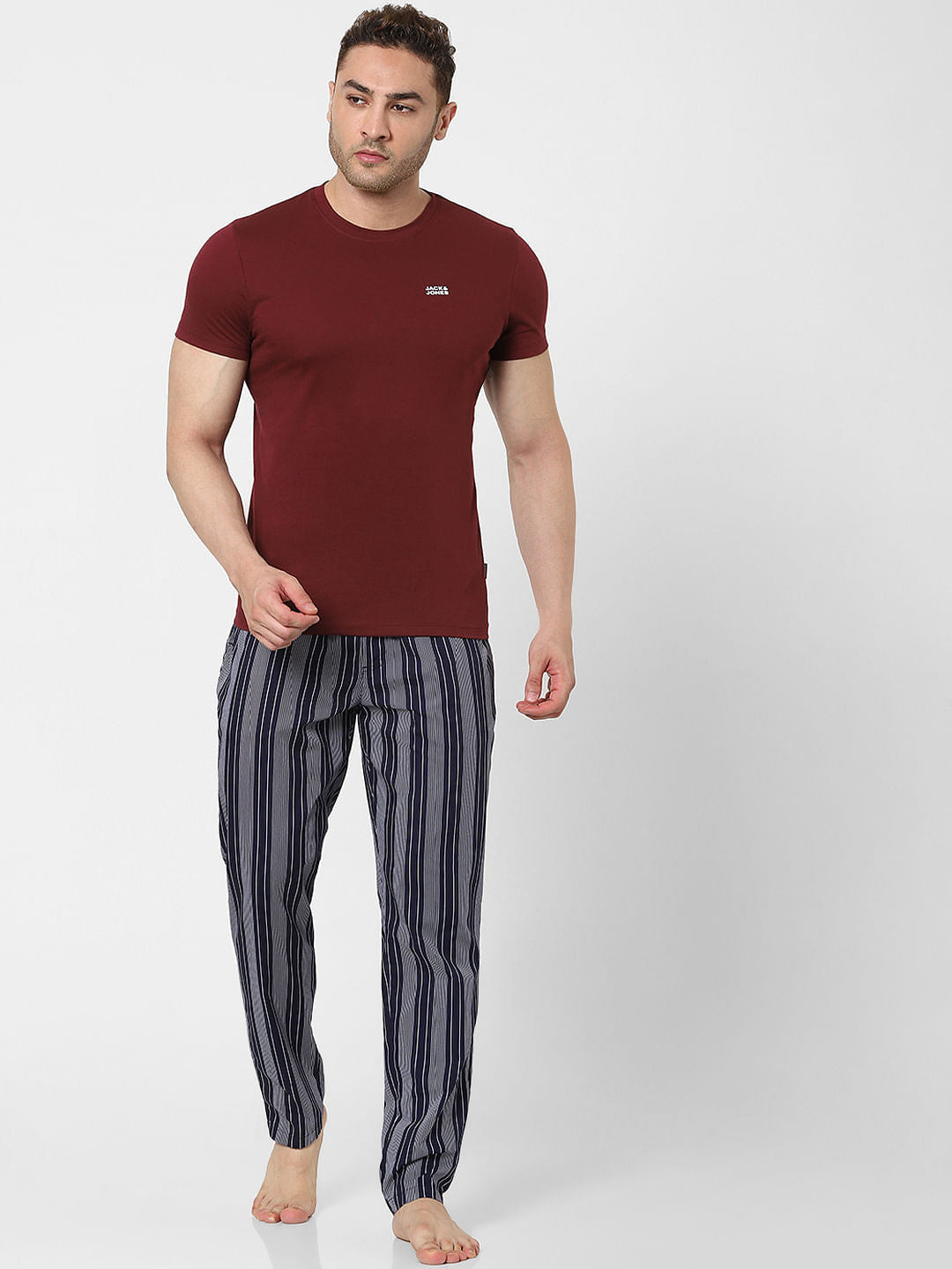 Maroon Crew Neck T-shirt - S