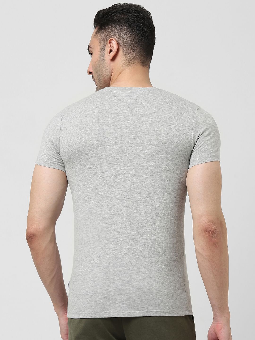 Grey Logo Print T-shirt