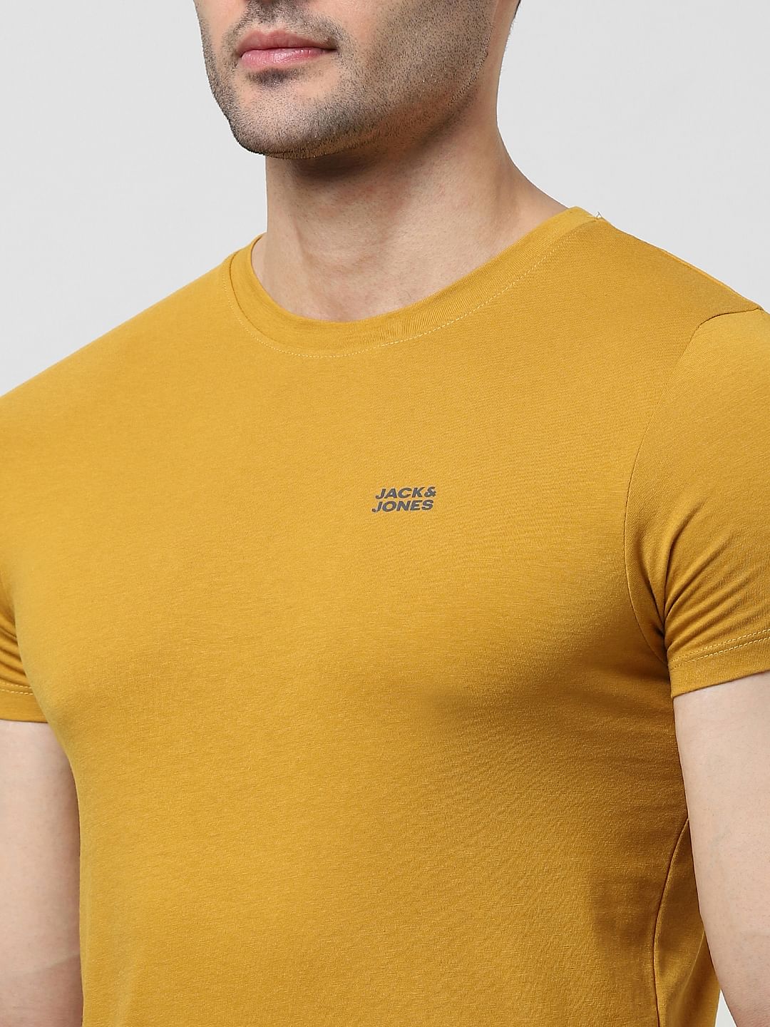 Yellow Logo Print T-shirt