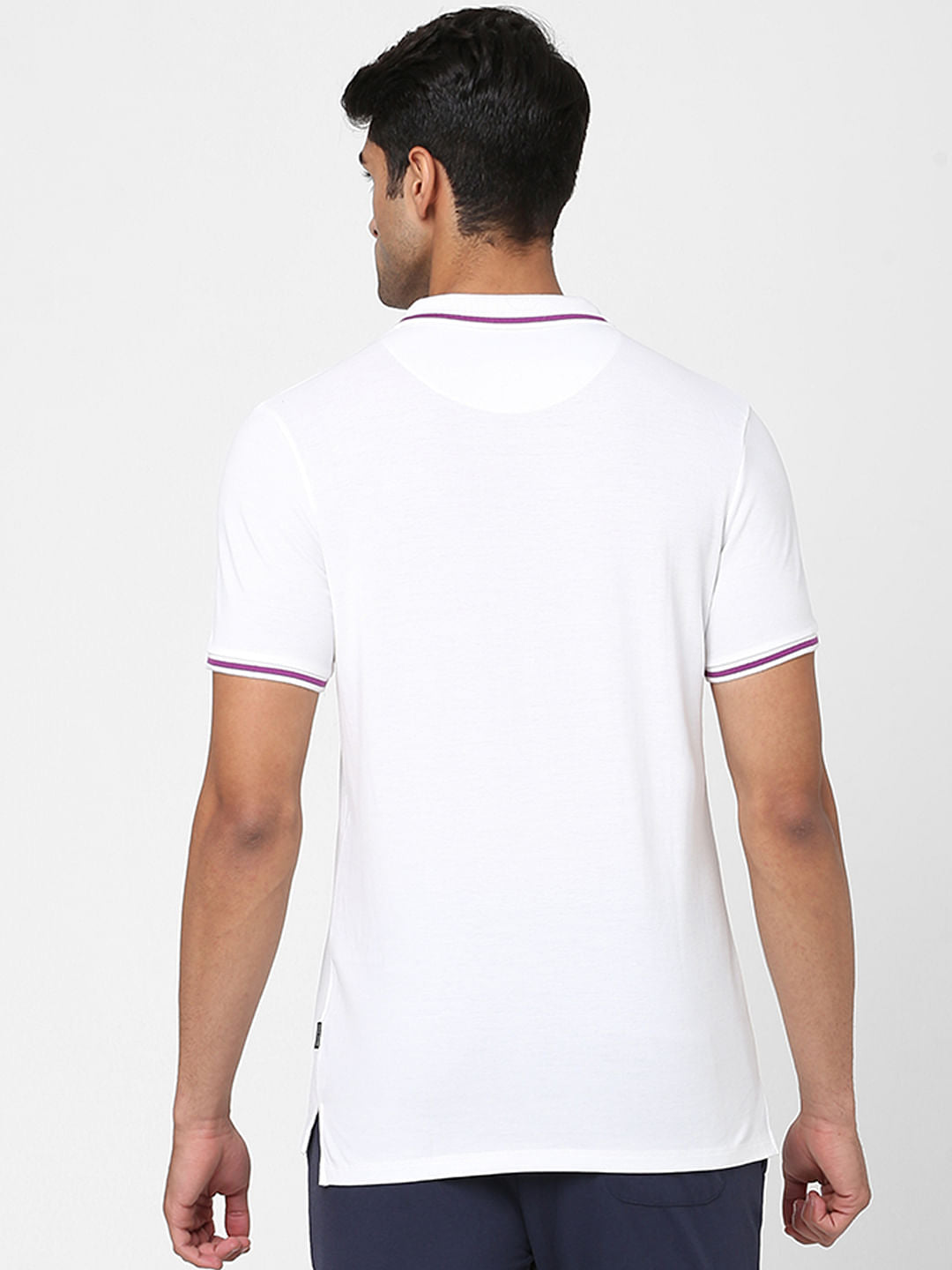 White Polo Neck T-shirt