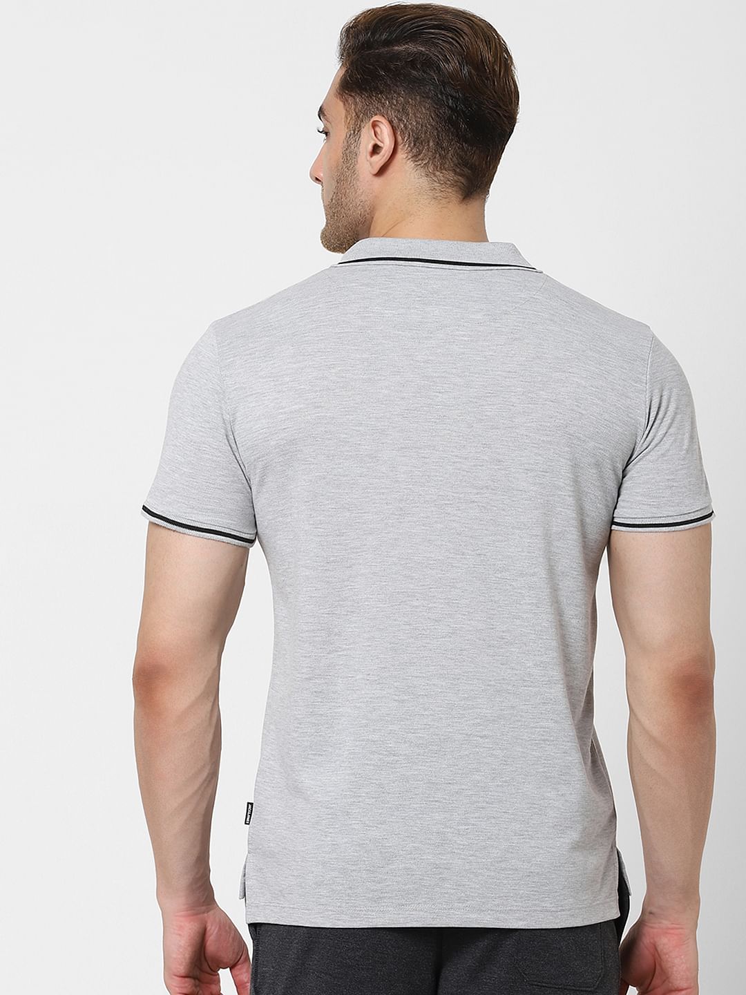 Light Grey Polo Neck T-shirt