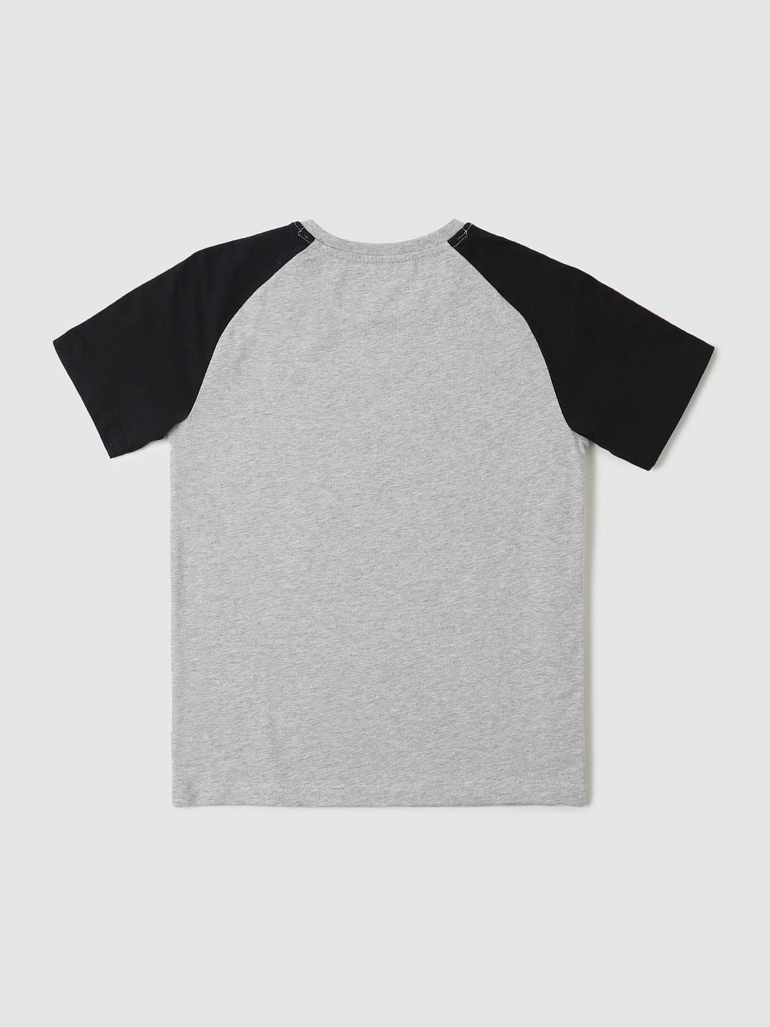 Boys Grey Tape Detail Crew Neck Shirt