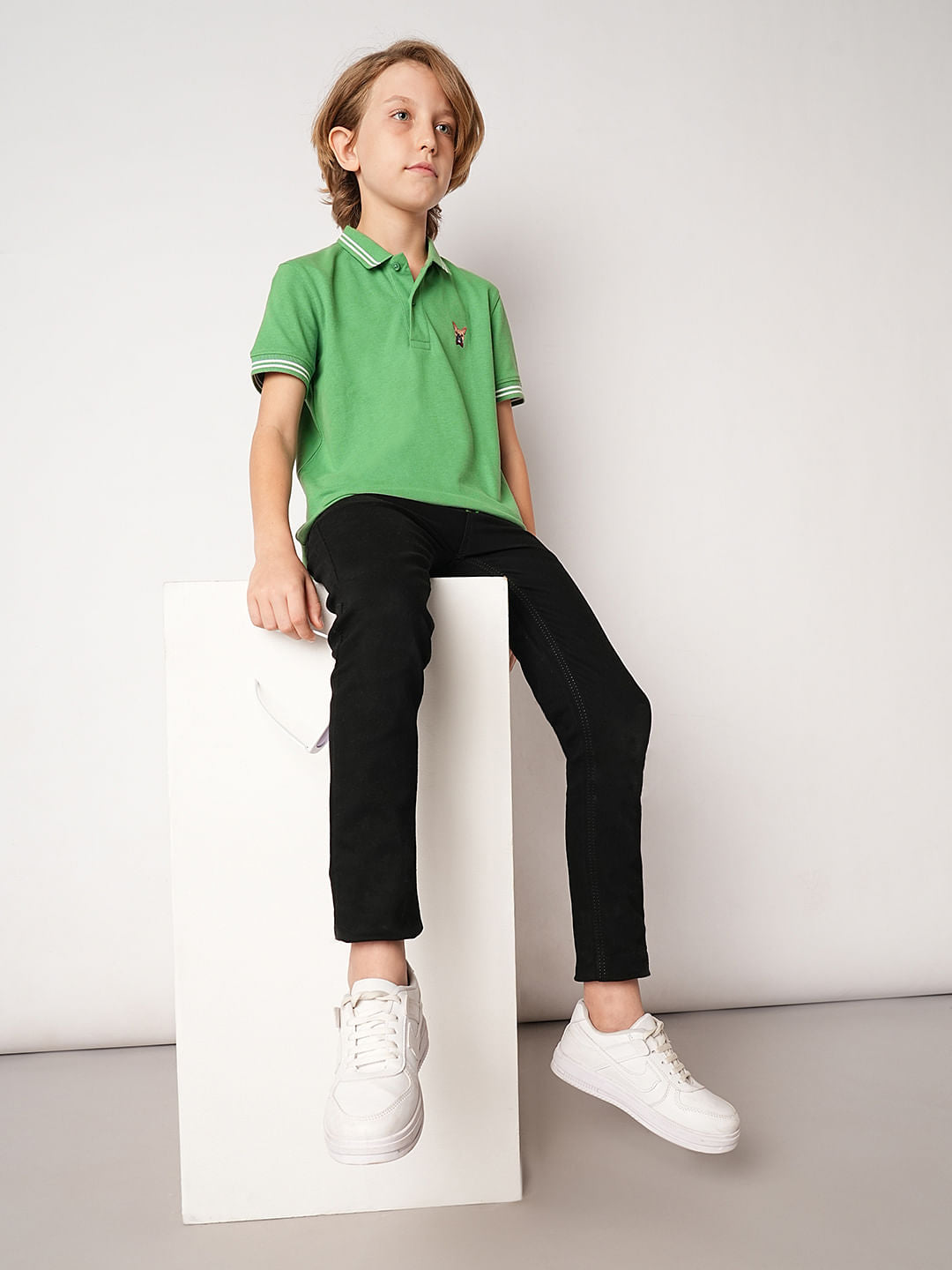 Green Polo T-shirt - 4/5Y
