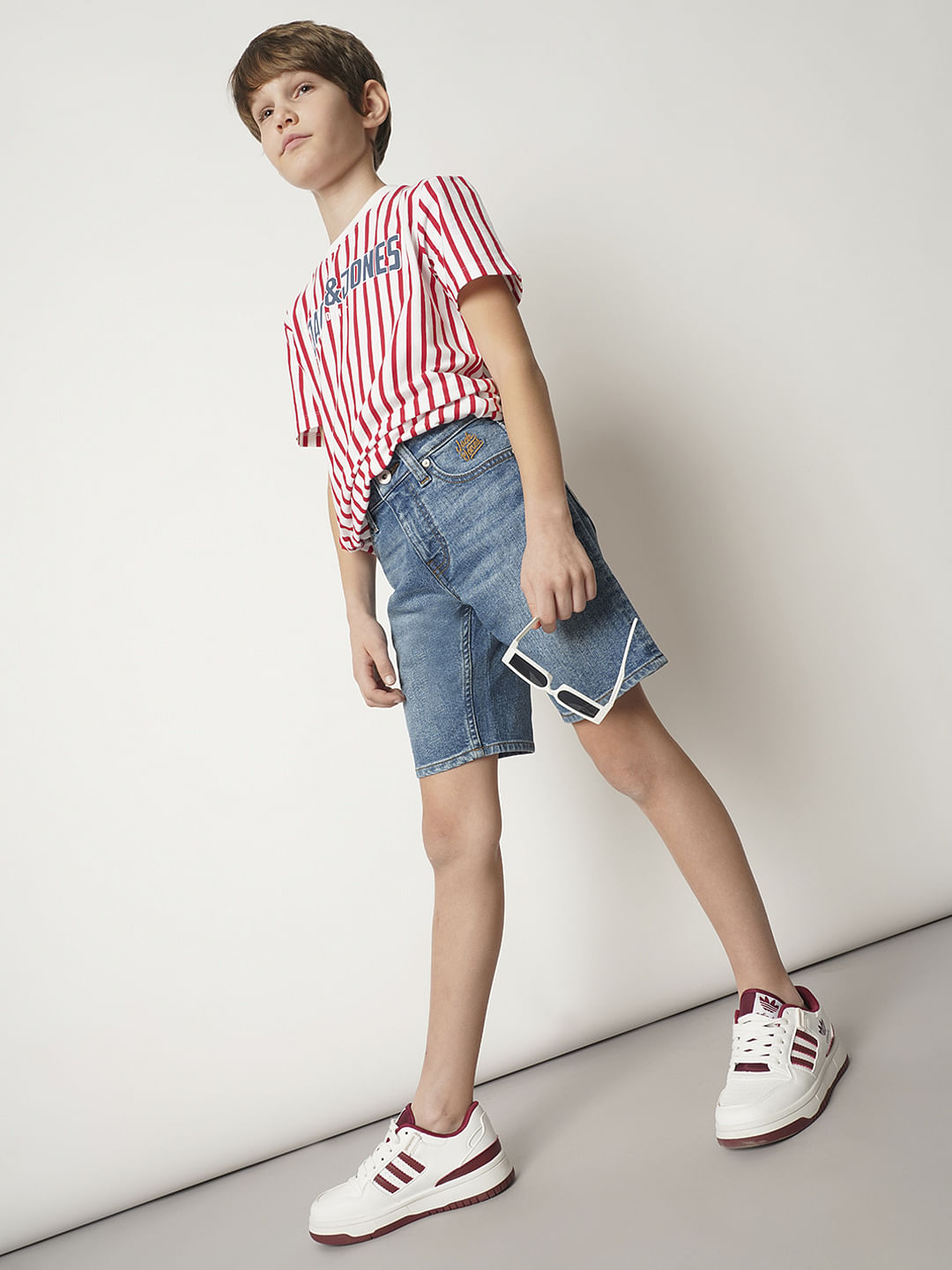 Boys Blue Cotton Denim Shorts - 4/5Y