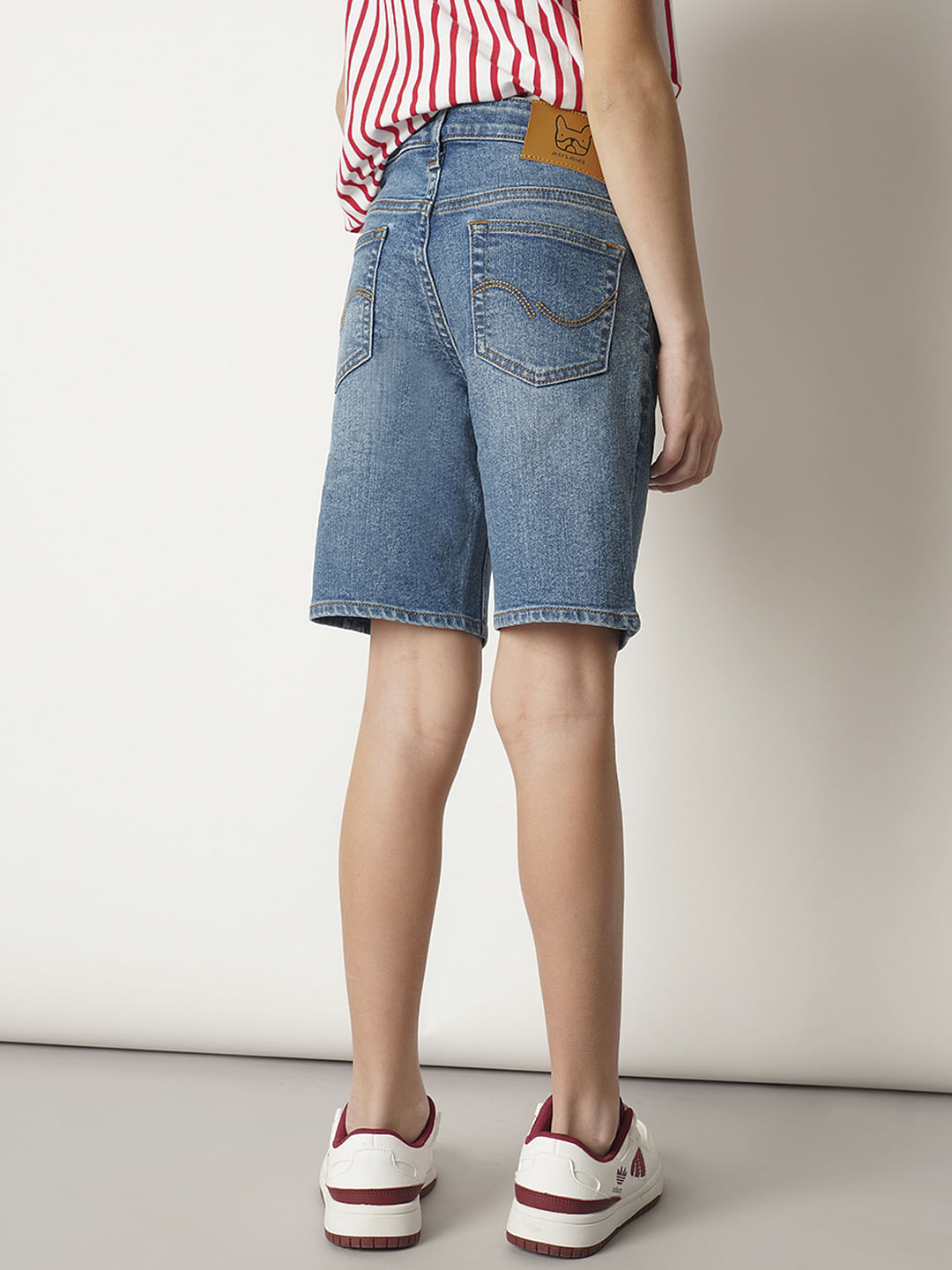 Boys Blue Cotton Denim Shorts