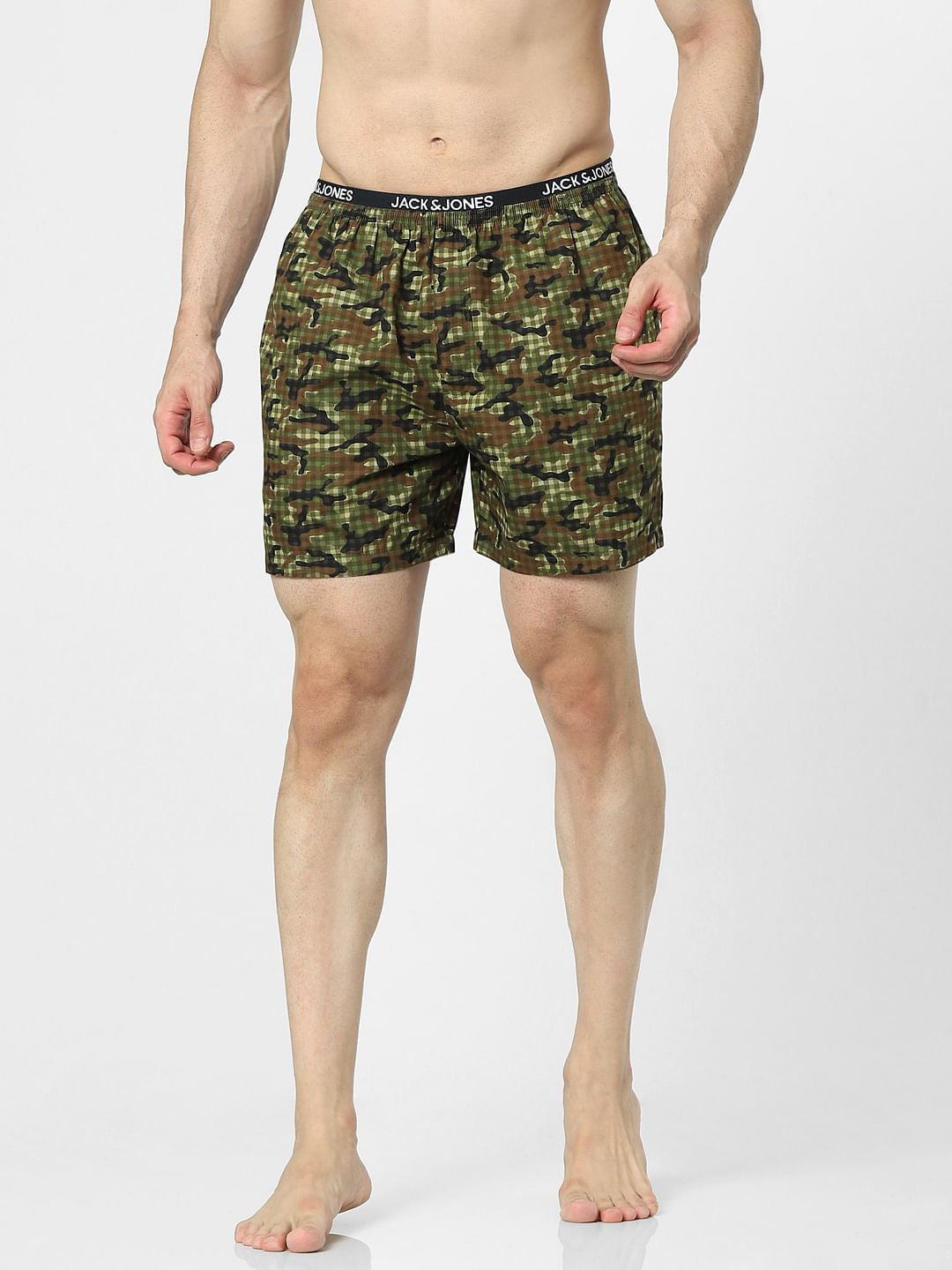 Black Camo Print Boxers