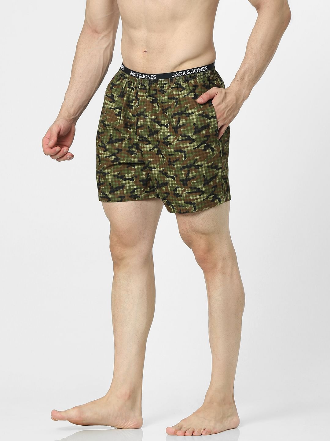 Black Camo Print Boxers