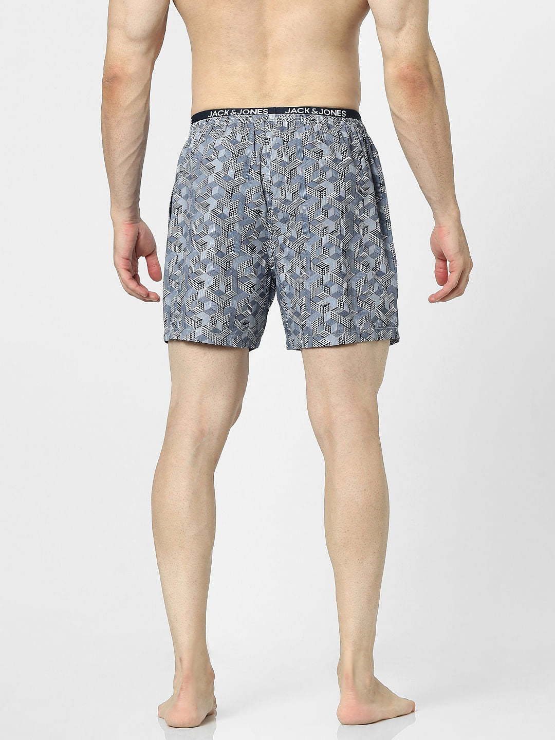 Blue Abstract Print Boxers