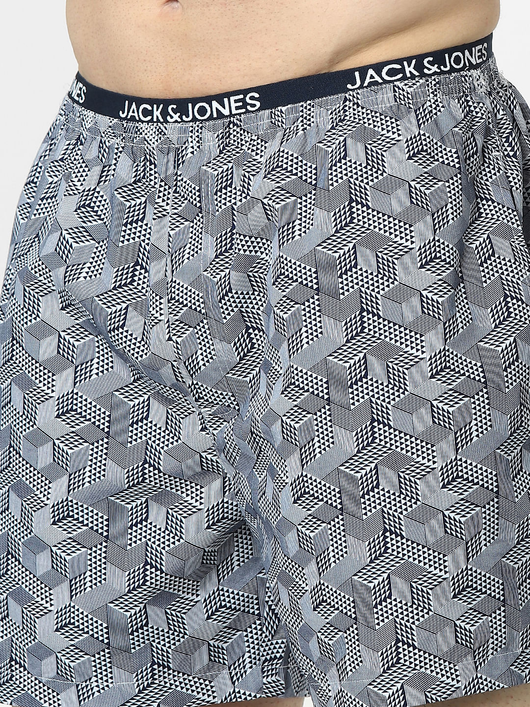 Blue Abstract Print Boxers