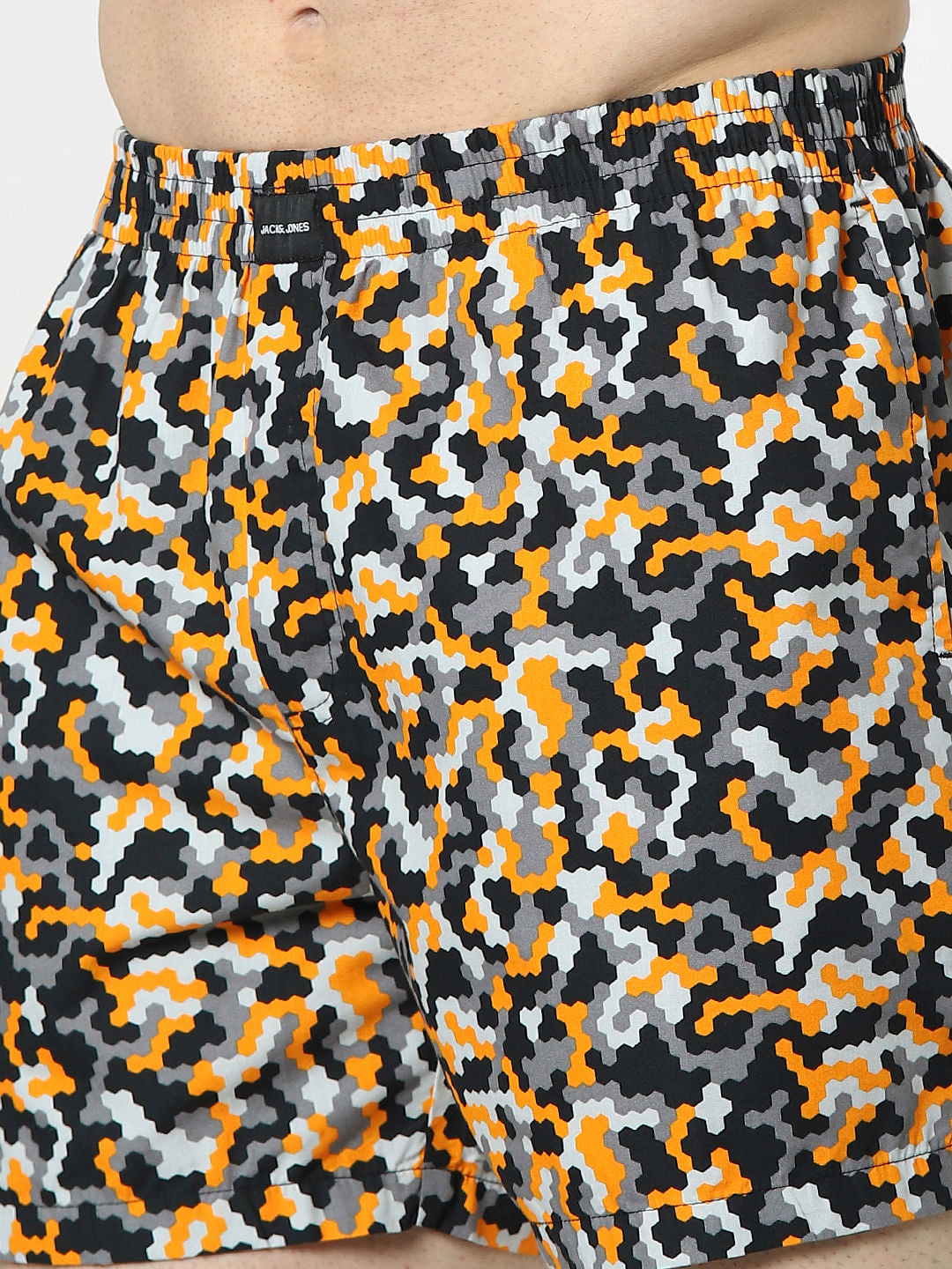 Orange Camo Print Boxers