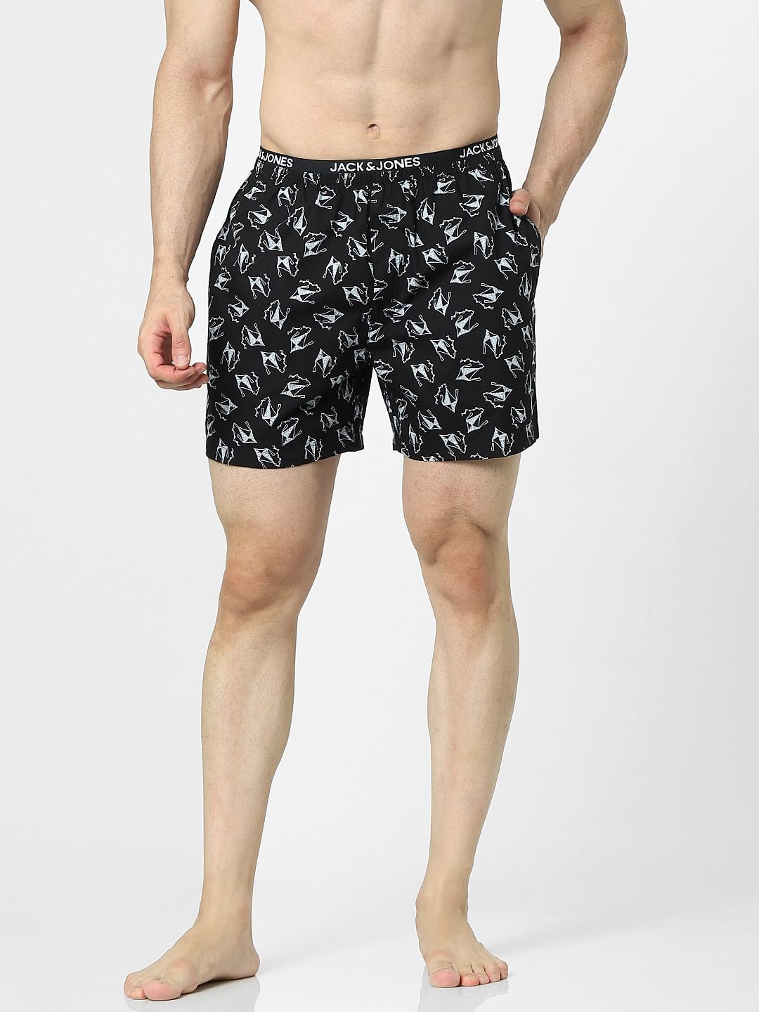 Black Kite Print Boxers - S