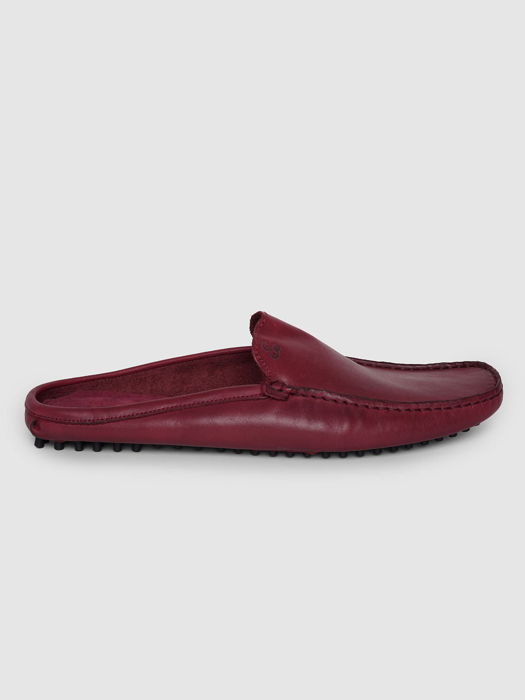 Burgundy Slip Ons - 6