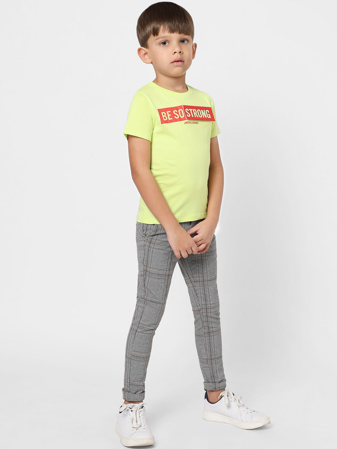 Boys Yellow Slogan Print Crew Neck T-shirt - 4/5Y