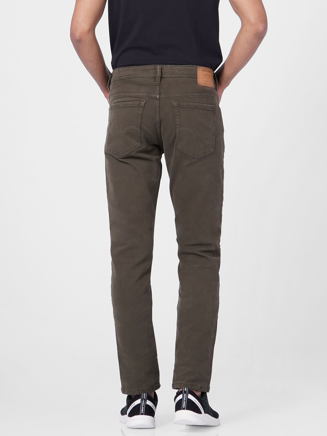 Dark Green Low Rise Pants