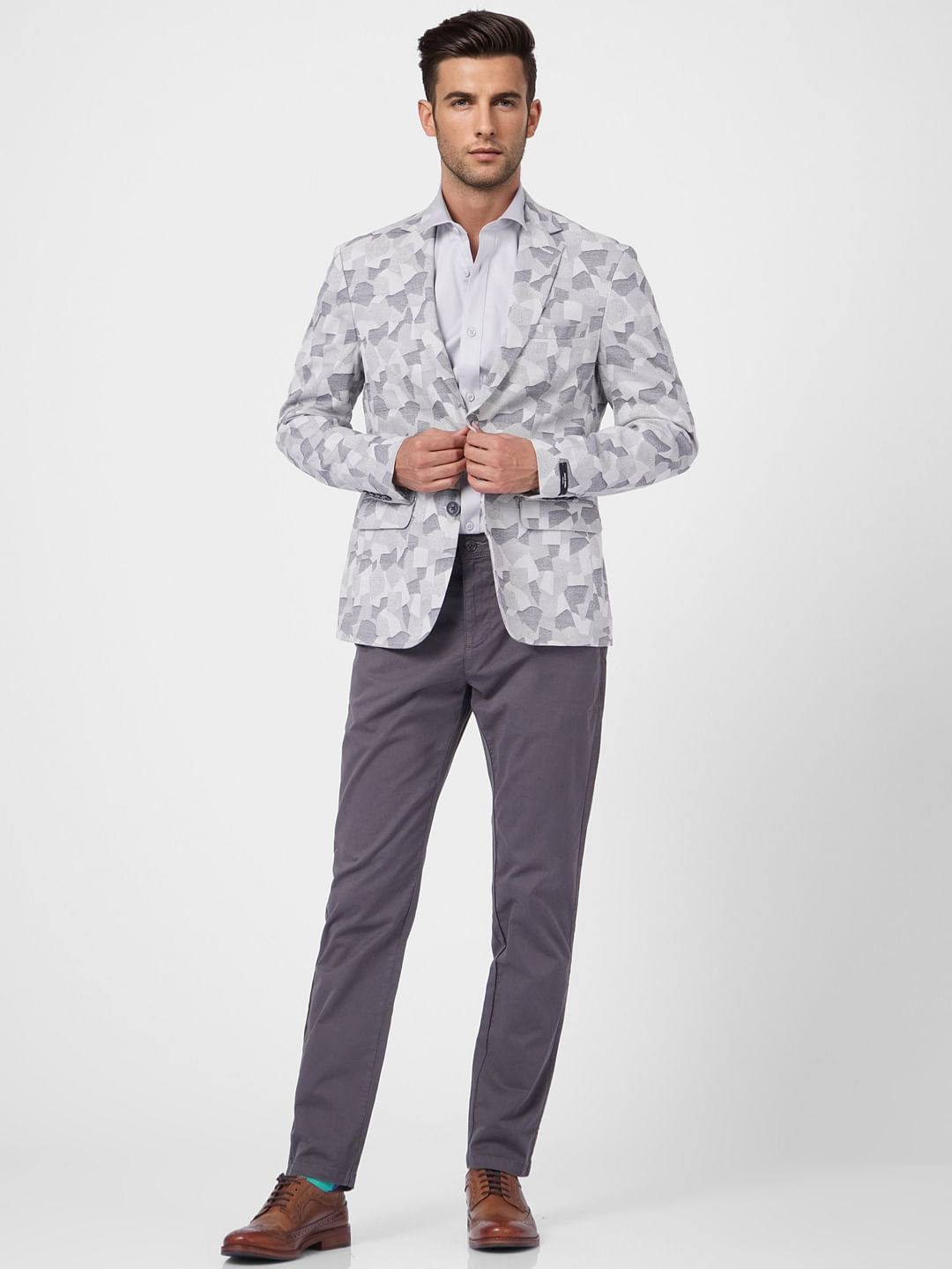 Dark Grey Low Rise Pants - 28/30