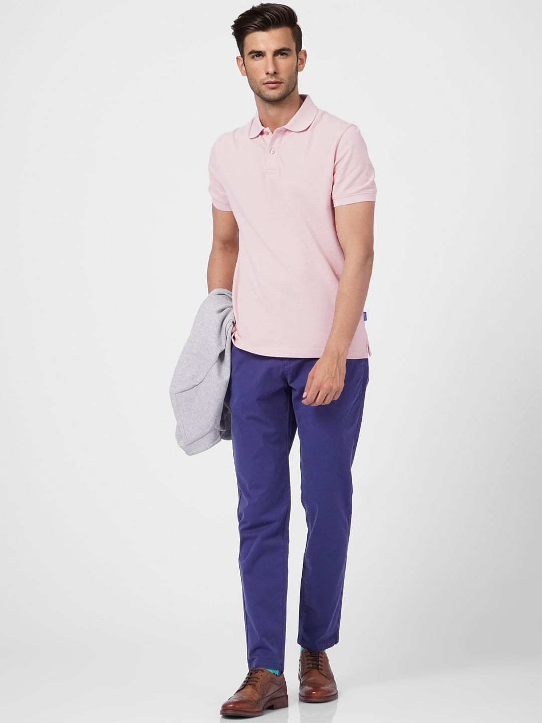 Blue Mid Rise Chinos - 28/30