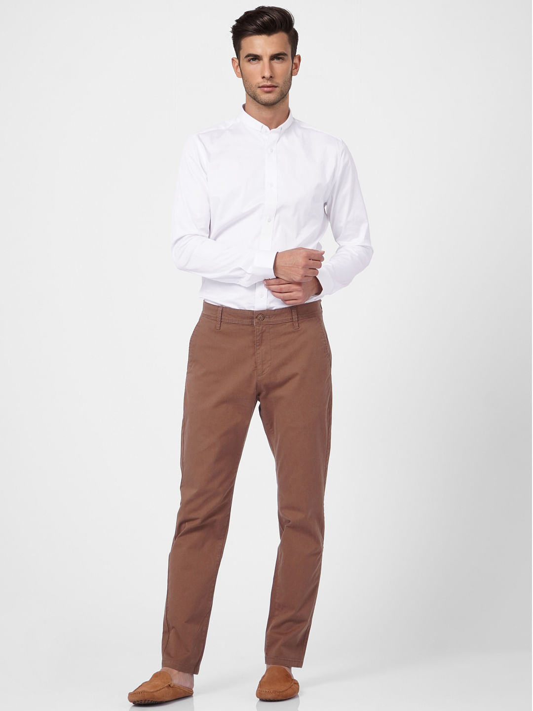 Brown Low Rise Pants