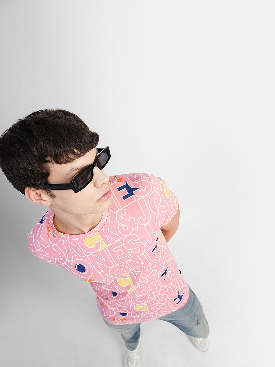 Pink Logo Print Crew Neck T-shirt - S