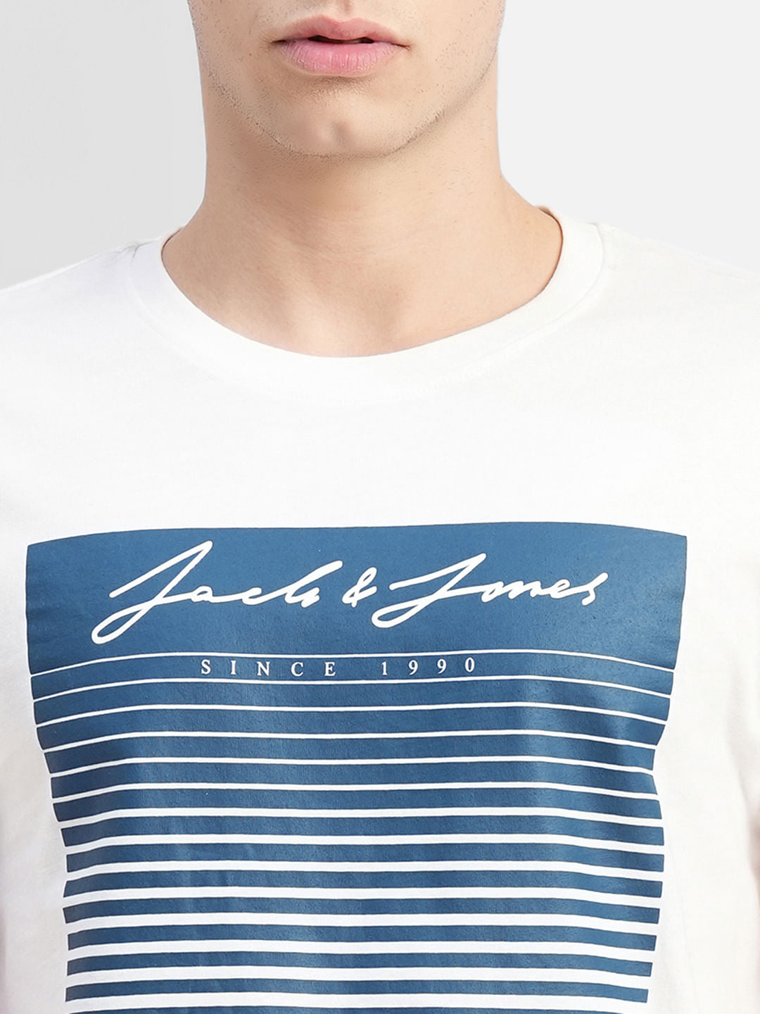 White Graphic Print Crew Neck T-shirt
