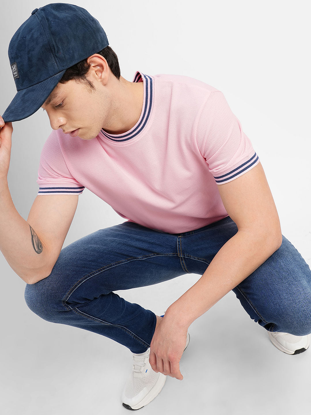 Pink Crew Neck T-shirt - S