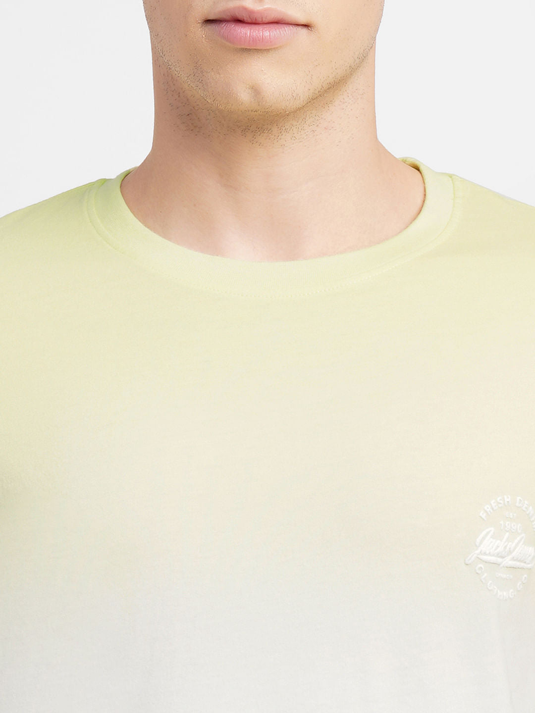 Lime Colourblocked Crew Neck T-shirt