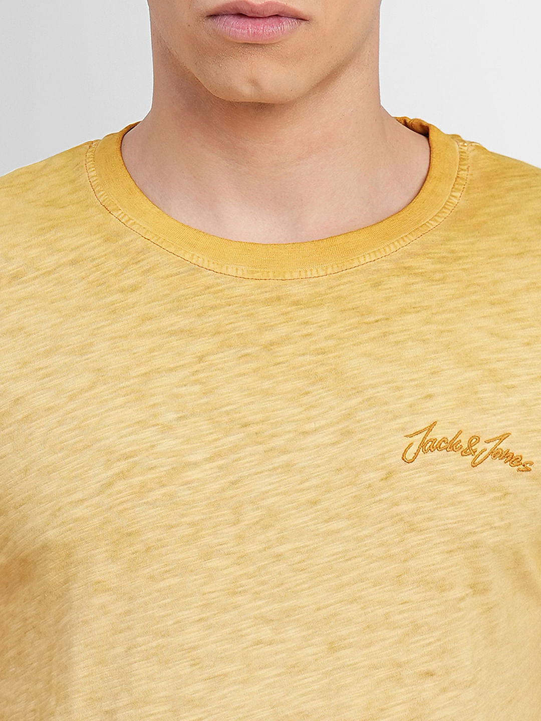 Brown Washed Crew Neck T-shirt