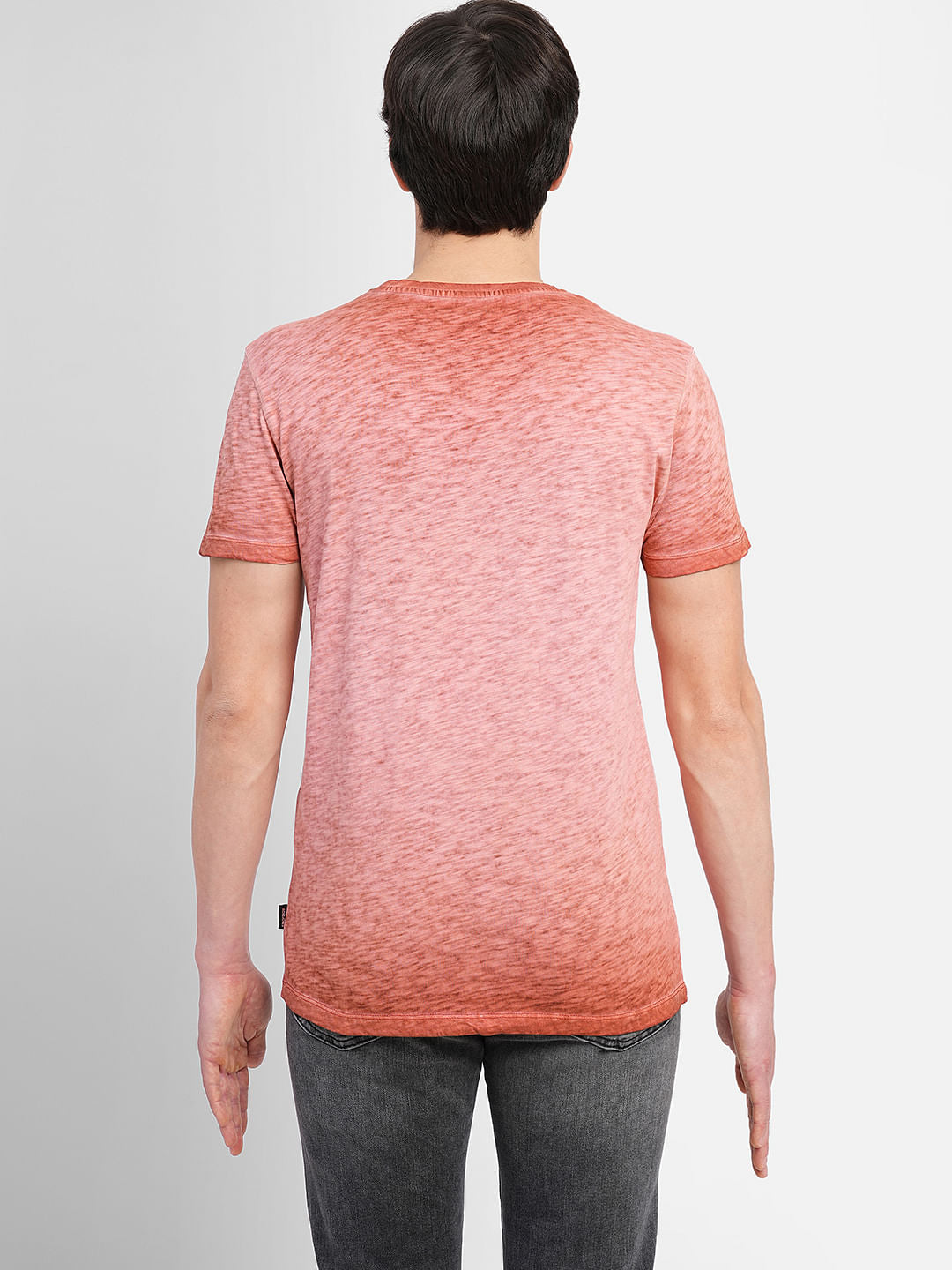 Red Washed Crew Neck T-shirt