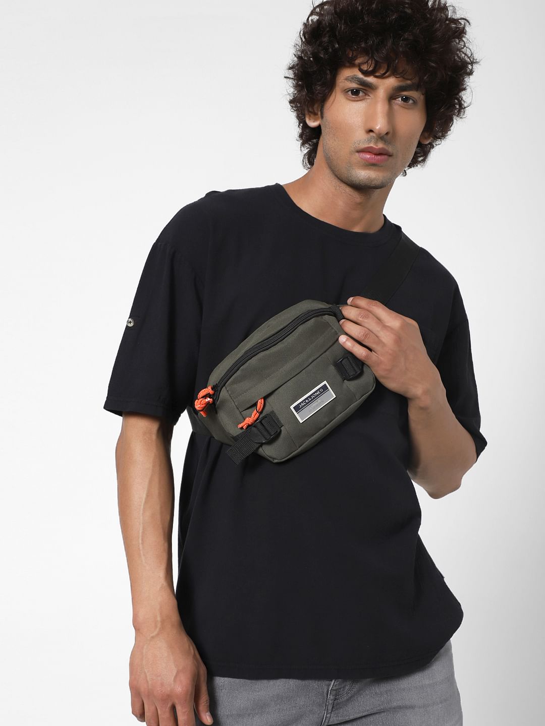 Black Oversized Crew Neck T-shirt - S