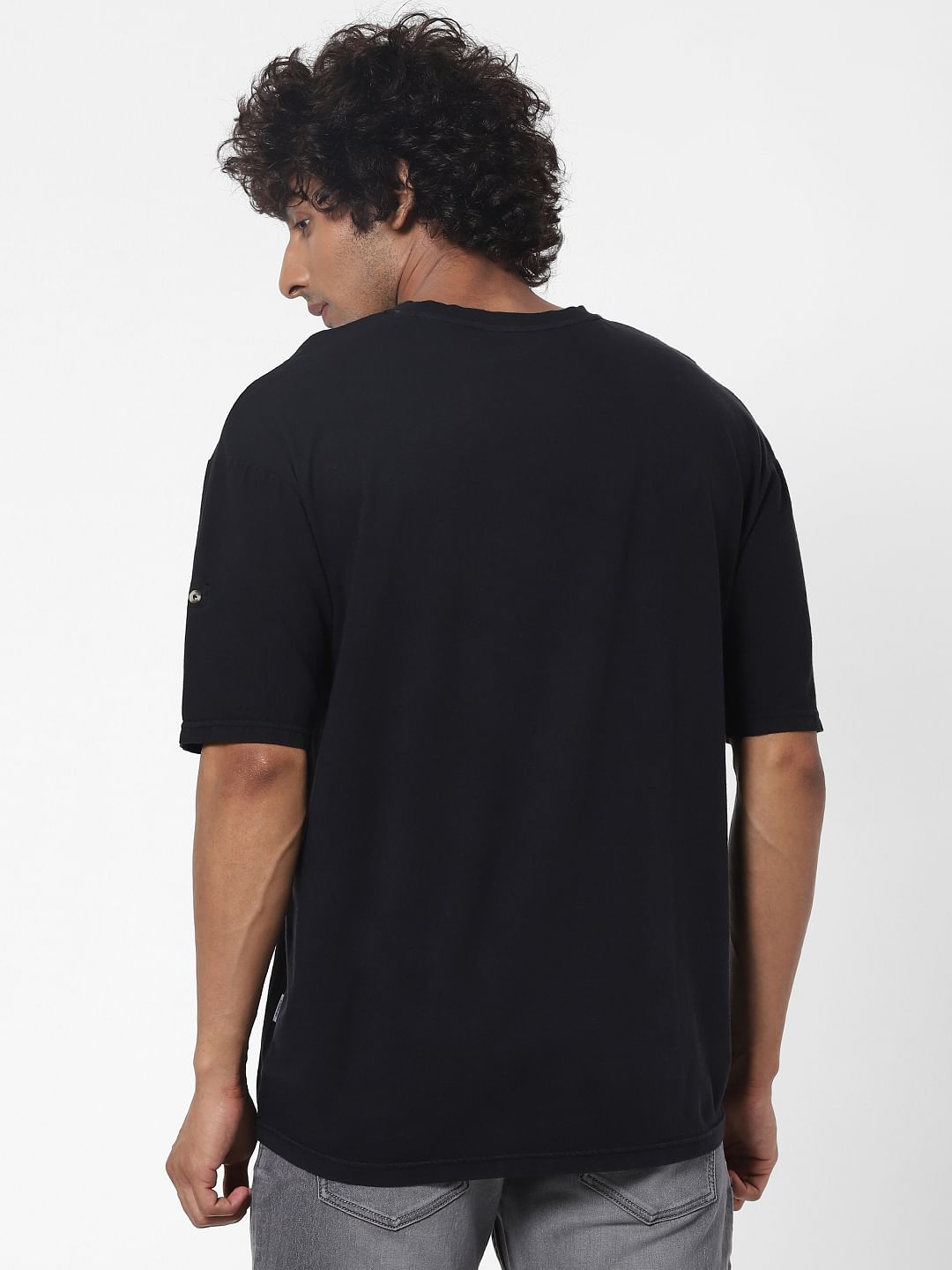 Black Oversized Crew Neck T-shirt