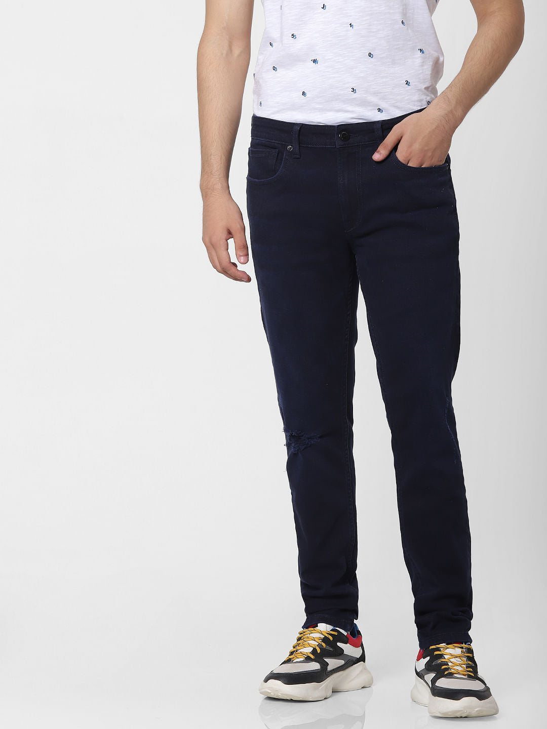Dark Blue Low Rise Liam Skinny Fit Jeans