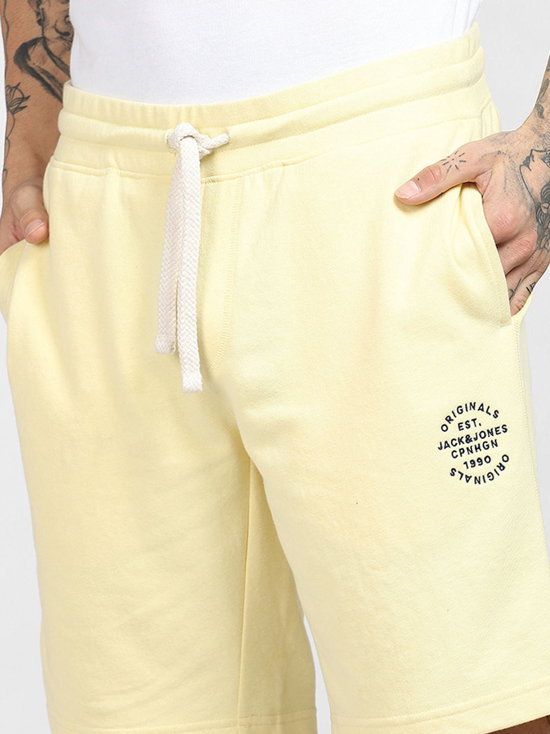 Yellow Low Rise Sweatshorts